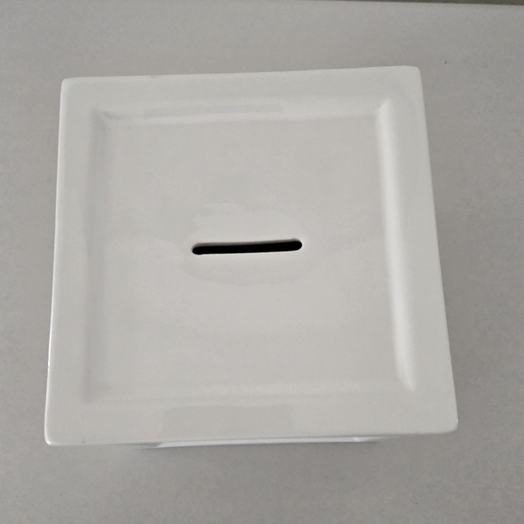 VTG Disney Winnie The Pooh Ceramic Square Coin Bank Children Nursery No Stopper - Picture 8 of 11